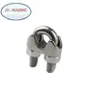 Abrazadera de Cable de Acero Inoxidable 741 Abrazadera de Cable de Acero con Funda Forma de U Reforzada Resistente a la Corrosión Antideslizante Tratamiento Antioxidante