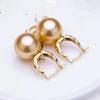 Acessórios diy S925 brincos de prata esterlina moda vintage brincos de pérolas brincos suporte vazio brincos de fivela all-match Suporte de prata
