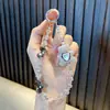 Urso Coração Cravejado de Diamantes Corrente de Cordão para Celular com Contas Bolsa Pendente de Corrente para Celular Pingente para Celular Pequenos Produtos de Yiwu