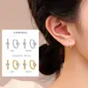 Pendientes de Plata de Ley S925 Trenzados en Forma de Corazón para Mujer, Nicho de Moda, Diseño Simple, Lujo Accesible y Pendientes de Alta Gama, Pendientes