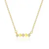 Conjunto de Prata Esterlina S925 Yuanfan Quadrado Geométrico Cravejado com Diamante Conjunto Europeu e Americano Colar Pulseira de Luxo Leve Joias de Prata Femininas Fornecimento Transfronteiriço