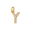 Cobre Micro-incrustado Zircón 26 Letras Inglesas Hecho a Mano Collar Aretes Accesorios Colgante Color Oro 18k Accesorios de Joyería DIY