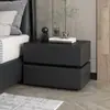 Mesita de Noche Inteligente de Lujo Ligero, Moderna y Sencilla, para Uso Doméstico en el Dormitorio, Gabinete de Mesita de Noche de Madera Maciza, Gabinete de Almacenamiento Multifuncional para Mesita de Noche, Completamente Ensamblado