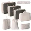 Set de bolsas de almacenamiento para viaje, gran capacidad, portátil, impermeable, bolsa plegable para ropa y zapatos, adecuada para mudanzas y empacar