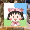 Pintura al Óleo Digital Chibi Maruko-Chan Relleno y Coloración DIY Pintura al Óleo Acrílica Hecha a Mano Pintura Decorativa para Colgar