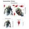 Pegatinas divertidas de la serie Thriller de Halloween transfronterizas para armario, armario, espejo de pared, decoración, pegatinas de pared autoadhesivas.