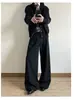 Suéter tipo cárdigan chaqueta casual de ajuste holgado de forro polar "flor eterna" de cuello alto abotonado, estilo coreano, corte limpio para hombre