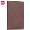 Cuaderno Deli BP126, 120 hojas de cuero, tamaño A5, estilo retro, para reuniones de oficina