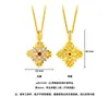 Collar colgante de flor de ventana de encaje de iris chapado en oro vietnamita, ahuecado, lujo ligero, alta gama, cadena versátil para la clavícula de mujer