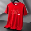 Camiseta de manga corta gruesa de 220 g para hombre y mujer, de algodón de verano, holgada, para estudiantes, de media manga, con cuello redondo, talla grande.