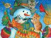 Pintura Diamante 5D Natal DIY Diamante Redondo Diamante Completo Natal Chapéu Vermelho Velho Natal Boneco de Neve Árvore de Natal Série Pintura Decorativa