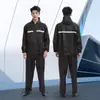 Conjunto de impermeable y pantalón de lluvia para motocicleta para montar, traje de dos piezas impermeable para repartidores, ropa exterior para montar para adultos hombres