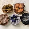 Diadema de lana para ceñir la cintura Otoño e Invierno, Diadema de encaje grande de alta gama, Cuerda para el pelo de doble capa estilo perezoso, Accesorio para el cabello