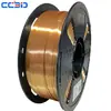 Filamento para impresora 3D Silk PLA alambre de 1.75 mm, dorado metálico, alto brillo, se puede usar con carrete inalámbrico