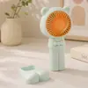 Mini Ventilador de Mano de Oso Lindo de Verano, Mini USB Recargable Portátil de Tres Velocidades con Base Venta al por Mayor