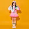Disfraces de Animación para Niños Niños y Niñas Ropa de Desempeño para Eventos Deportivos de Primaria Camisa Tie-dye Floral Conjunto de Otoño