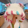 Gorro de Punto para Niños Color Dopamina con Orejas de Oso Invierno Suave Engrosado Cara Linda Niña Pequeña Bolso Pequeño Gorro