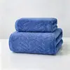 Conjunto de Toalhas de Banho Coral Fleece Liso Orelha de Trigo para Adultos, Espessado, Absorvente, Ampliado, Exportação Transfronteiriça, Macio, Atacado