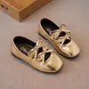 Zapatos de Cuero para Niñas 2026 Primavera y Otoño Nuevo Estilo Mary Jane Ballet Zapatos de Princesa Moda Coreana Moño Pisos para Bebé