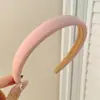 Faixas de Cabeça Coloridas Macaron para Primavera e Verão para Mulheres com Volume Craniano Elevado, Estilo Simples Coreano Novo, Faixas de Cabelo Largas Frescas e Versáteis