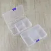 Caja de Almacenamiento de Plástico de 5 Compartimentos Joyería Fija Transparente Cuentas Sueltas Accesorios Electrónicos Botones Agujas para Abalorios Hilo Caja de Plástico
