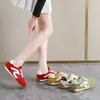 Zapatillas de entrenamiento de moda amarillas alemanas para mujer, zapatillas casuales de malla transpirable para el verano 2026, zapatillas casuales de estilo universitario con cordones
