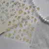 Tomoni Pegatinas para Uñas con Estampado en Caliente Estilo Retro Popular Exquisito Pegatinas para Uñas Metal Flor Joya Material de Pegatina