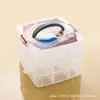 Caja de Embalaje para Joyería Dividida del Fabricante, Organización de Escritorio Dividida, Almacenamiento de Piezas Cubierto, Caja de Almacenamiento a Prueba de Polvo