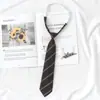 Estudiante Jk Estilo Universitario Corbata Corta Rayada Estilo Japonés Jk Nueva Versión Coreana Roja Boda Negro Puro Corbata de Mujer