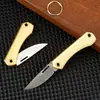 Mini Cuchillo Latón Acero Inoxidable Navaja Plegable Navaja Plegable de Alta Dureza Camping al Aire Libre Portátil Cuchillo para Frutas