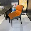 Silla de Comedor Moderna Simple para el Hogar, Silla de Diseñador de Lujo Ligero de Gama Alta con Respaldo, Silla Tapizada Suave Minimalista Italiana al por Mayor