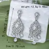 Pendientes de Lujo Completamente Incrustados de Diamantes 2025, Pendientes Exquisitos con Borlas Caladas Estilo Palacio Retro, Accesorios Elegantes y Brillantes