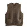 Ropa de Mujer Transfronteriza 2026 Moda Europea y Americana Chaleco de Punto sin Mangas Cuello Redondo Estilo Toalla Little Chanel G46321