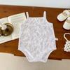 Ropa de Verano para Bebé Mono para Niñas Floral Sin Mangas de Tirantes Mono de Tirantes para Bebé
