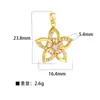 Accesorios para joyería diy directos de fábrica colgante H chapado en cobre colgante simple de piedra ojo de gato colgante de cisne microincrustado sin cadena