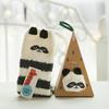 Calcetines de terciopelo coral con bordado de dibujos animados tridimensionales, calcetines navideños para padres e hijos, calcetines para dormir, calcetines de toalla de invierno, calcetines de suelo