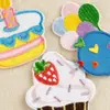 Etiqueta de Bordado por Computadora Dibujos Animados Original Comida Pastel Parche Pegatinas Bordado Autoadhesivo Pegatinas de Bordado Accesorios para Ropa Pegatinas de Tela DIY
