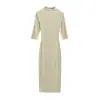 Vestido de Punto de Manga Media Estilo Francés para Mujer, Temperamento, Favorecedor de la Figura, Cintura Ceñida, Ajustado a la Cadera, Adelgazante, Para el Trabajo, Largo de Rodilla, Falda Midi