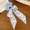 Elástico Elegante con Lazo Floral de Cinta para el Pelo para Mujer, Goma para Coleta de Cinta de Organza, Accesorio para el Cabello al por Mayor