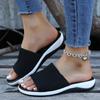 Comercio Exterior Europa y América 2023 Primavera Nuevo Talla Grande Zapatos de Mujer Casual Tejido Volador Superior Suave Poliuretano Ligero Fondo Grueso Arrastre