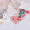 Amapola DIY Molde de Resina de Cristal Colgante de Cola de Pez Gato Joyería de Arena Movediza Molde de Silicona Venta al por Mayor en Stock