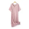Vestido de Modal para Mujer Verano Nuevo Estilo Estilo Chino Con Cuentas Estilo Suave Nuevo Estilo Chino Manga Corta Vestido Largo Vestido Base