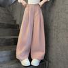 Pantalones Anchos Estudiantiles para Niñas Primavera y Otoño 2025 Nuevos Elegantes de Pierna Recta Casuales Pantalones de Pierna Recta con Puño para Niños Modernos