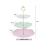 Bandeja de bocadillos para el té de la tarde estilo europeo Decoración de mesa de postres Marco de pastel de tres niveles Fruta plástica creativa de múltiples capas