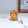 Souvenir de Navidad Talla en Madera de Ciprés Llavero Colgante Navideño Productos de Madera del Zodiaco de Dibujos Animados Dragón, Serpiente y Año del Caballo