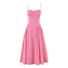 Vestido Largo Z marca Entallador de Cintura, Elegante Estilo Francés Retro Simple Romántico, Mismo Estilo que Ho, Vestido de Tirantes Spaghetti Estilo Europeo y Americano Usza