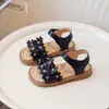 Nuevas Sandalias de Flores para Niñas Verano 2024 Moda Coreana Estilo Princesa Sandalias para Bebé Suela Suave Antideslizante Sandalias para Niños