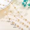 Destaque Branco Geométrico Especial-Shaped Pérola Cadeia Banhado A Cobre 14K Ouro Real DIY Pulseira Colar Hairpin Tassel Bead Chain