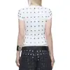 Camiseta Curta Perfurada Estilo Punk Vintage Desgastado, Cropped Cor Sólida Slim Fit com Design Único para um Visual Apimentado