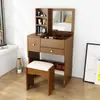 Tocador moderno, mueble de almacenamiento multifuncional minimalista moderno para dormitorio, tocador integrado, gabinete con cajones, tocador de noche